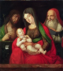 Jungfrau und Kind mit St. Johannes dem Täufer und St. Hieronymus (Panel)